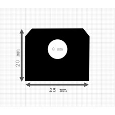 Hatch packing | EPDM | 25 x 20 mm